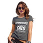 Womens Funny T Shirts Boyfriends Are Temporary Cats Are Forever Women's T-Shirt X-Large Dark Grey