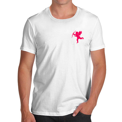 Funny Tshirts For Men Flying Cupid Pocket Placement Men's T-Shirt Small White