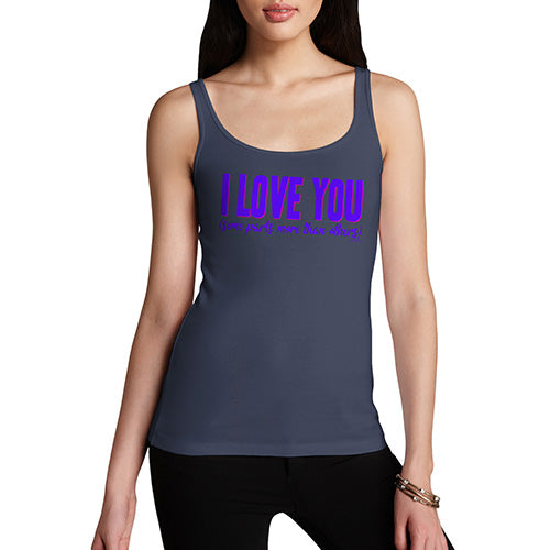 Funny Tank Top For Mum Love Some Parts More Than Others Women's Tank Top Large Navy