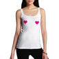 Womens Funny Tank Top Fuchsia Love Hearts Women's Tank Top Large White