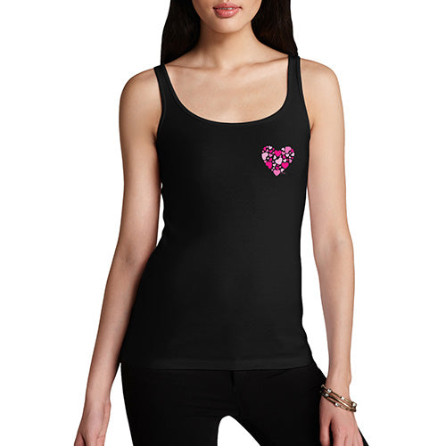 Womens Humor Novelty Graphic Funny Tank Top Love Hearts Pocket Placement Women's Tank Top Medium Black