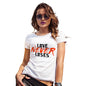 Womens Funny T Shirts Love Never Loses Women's T-Shirt X-Large White