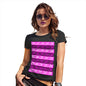 Funny T-Shirts For Women Love Repeat Stripe Women's T-Shirt Medium Black