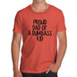 Funny T Shirts For Dad Proud Dad Of A Dumbass Kid Men's T-Shirt Small Orange