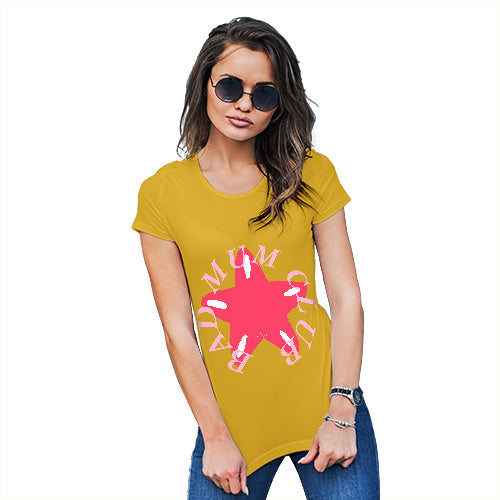 Womens Novelty T Shirt Bad Mum Club Women's T-Shirt Large Yellow