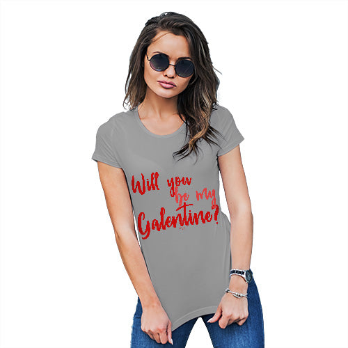 Funny Shirts For Women Be My Galentine Women's T-Shirt Small Light Grey