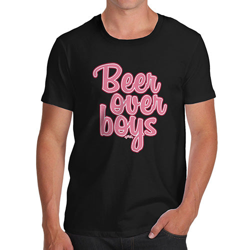 Funny Tee For Men Beer Over Boys Men's T-Shirt X-Large Black