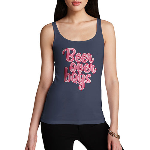 Funny Tank Top For Mum Beer Over Boys Women's Tank Top X-Large Navy