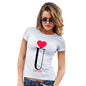 Womens T-Shirt Funny Geek Nerd Hilarious Joke Love U Loads Women's T-Shirt Small White