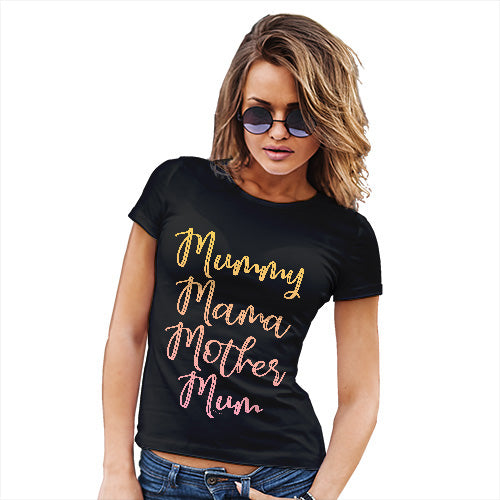 Womens Novelty T Shirt Mummy Mama Mother Mum Women's T-Shirt X-Large Black