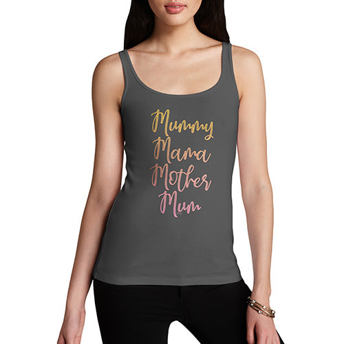 Funny Tank Top For Women Mummy Mama Mother Mum Women's Tank Top Large Dark Grey