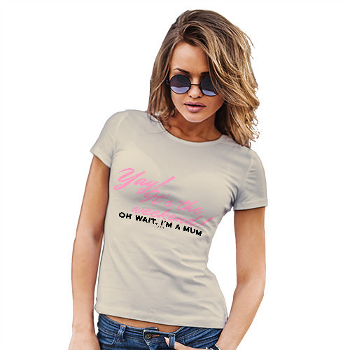 Womens Funny Tshirts Yay! It's The Weekend Women's T-Shirt Small Natural