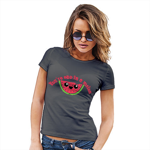 Funny T Shirts For Mum You're One In A Melon Women's T-Shirt X-Large Dark Grey