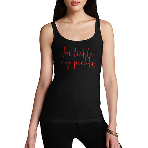 Funny Tank Top For Women You Tickle My Pickle Women's Tank Top Large Black