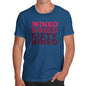 Novelty Tshirts Men Wined And Dined Men's T-Shirt Medium Royal Blue