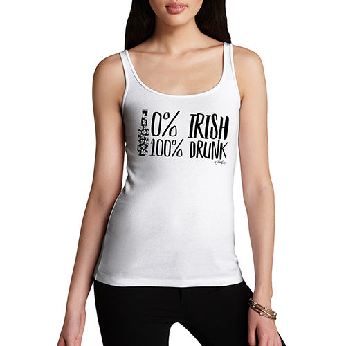 Funny Gifts For Women Zero Percent Irish Women's Tank Top Medium White