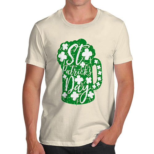 Funny Tshirts For Men St Patrick's Day Tankard Men's T-Shirt Medium Natural