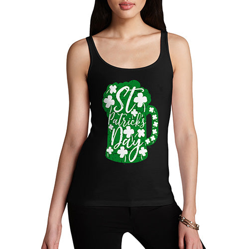 Funny Tank Tops For Women St Patrick's Day Tankard Women's Tank Top Large Black