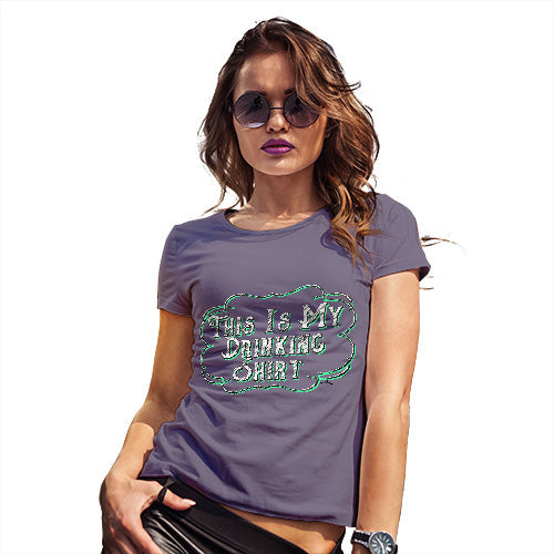 Funny Gifts For Women My Drinking St Patrick's Day Women's T-Shirt X-Large Plum