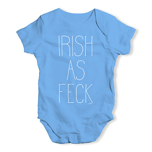 Funny Baby Bodysuits Irish As Feck Baby Unisex Baby Grow Bodysuit 18-24 Months Blue