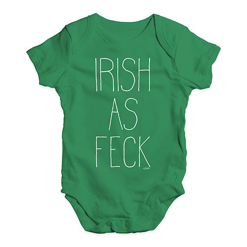 Funny Baby Bodysuits Irish As Feck Baby Unisex Baby Grow Bodysuit 6-12 Months Green