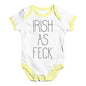 Cute Infant Bodysuit Irish As Feck Baby Unisex Baby Grow Bodysuit 12-18 Months White Yellow Trim