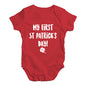 Funny Infant Baby Bodysuit My First St Patrick's Day Baby Unisex Baby Grow Bodysuit 6-12 Months Red