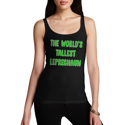 Novelty Tank Top Women The World's Tallest Leprechaun Women's Tank Top Large Black