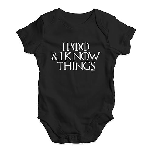 I Poo And I Know Things Game Of Thrones Baby Unisex Baby Grow Bodysuit