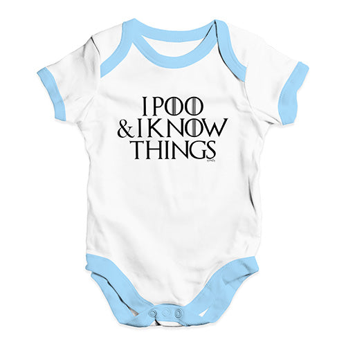 I Poo And I Know Things Game Of Thrones Baby Unisex Baby Grow Bodysuit