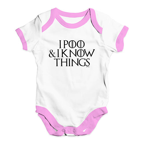 I Poo And I Know Things Game Of Thrones Baby Unisex Baby Grow Bodysuit