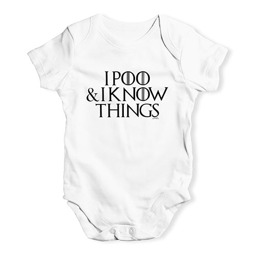 I Poo And I Know Things Game Of Thrones Baby Unisex Baby Grow Bodysuit