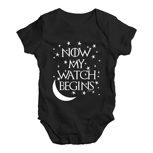 Now My Watch Begins Game Of Thrones Baby Unisex Baby Grow Bodysuit