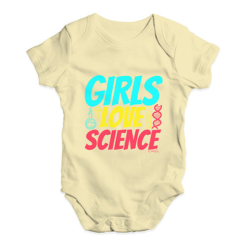 Girls Love Science Baby Unisex Baby Grow Bodysuit