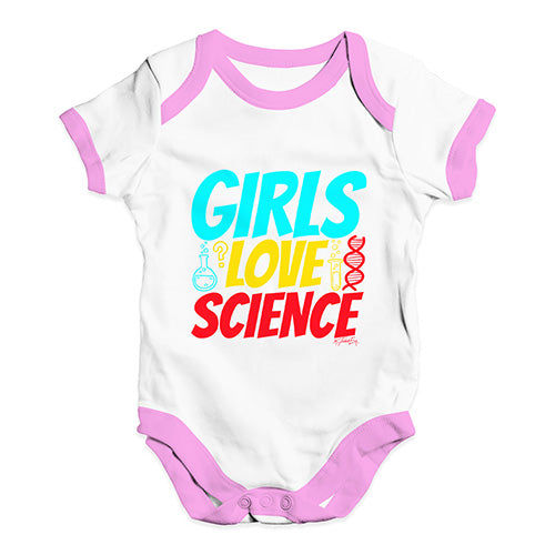 Girls Love Science Baby Unisex Baby Grow Bodysuit