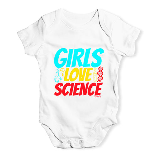 Girls Love Science Baby Unisex Baby Grow Bodysuit