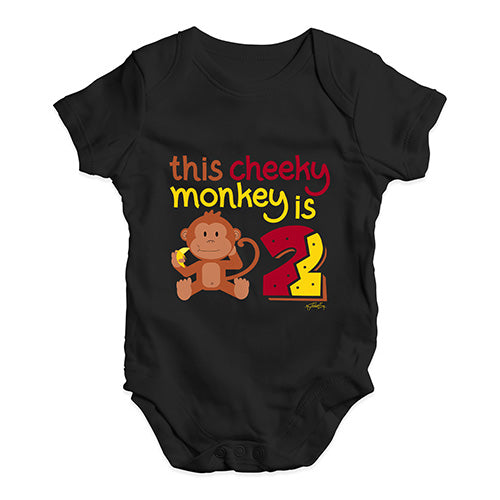 This Cheeky Monkey Is 2 Baby Unisex Baby Grow Bodysuit