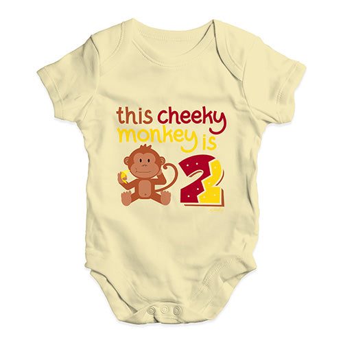 This Cheeky Monkey Is 2 Baby Unisex Baby Grow Bodysuit