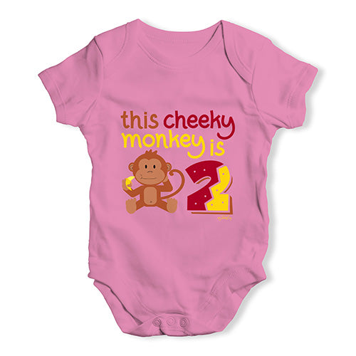 This Cheeky Monkey Is 2 Baby Unisex Baby Grow Bodysuit