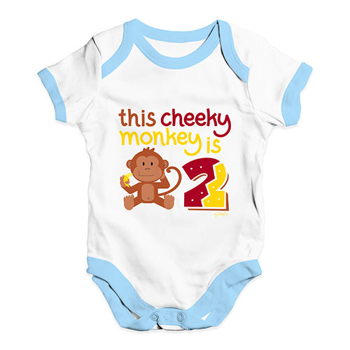 This Cheeky Monkey Is 2 Baby Unisex Baby Grow Bodysuit