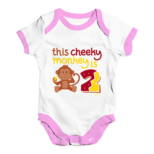 This Cheeky Monkey Is 2 Baby Unisex Baby Grow Bodysuit