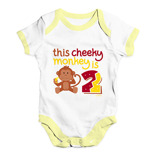 This Cheeky Monkey Is 2 Baby Unisex Baby Grow Bodysuit