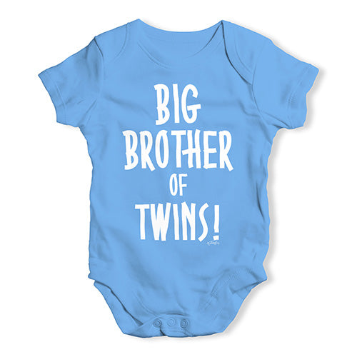 Big Brother Of Twins! Baby Unisex Baby Grow Bodysuit