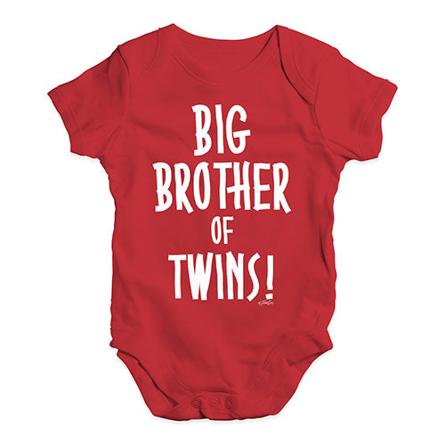 Big Brother Of Twins! Baby Unisex Baby Grow Bodysuit