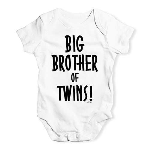 Big Brother Of Twins! Baby Unisex Baby Grow Bodysuit