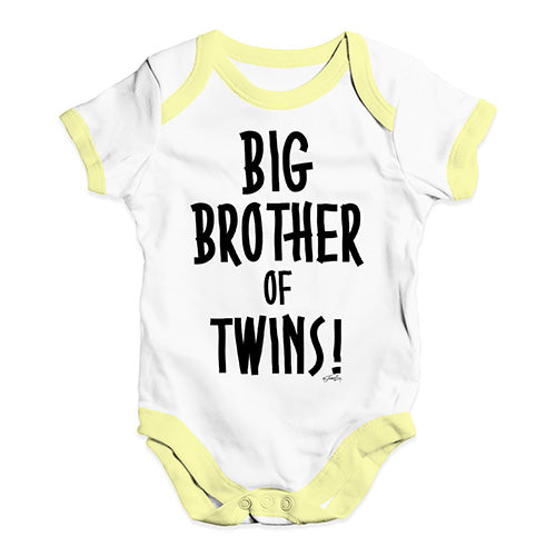 Big Brother Of Twins! Baby Unisex Baby Grow Bodysuit