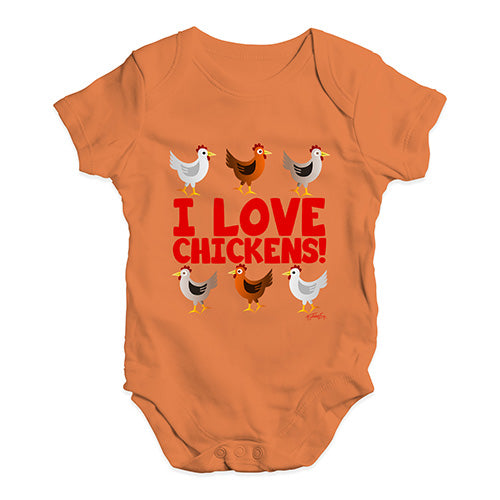 I Love Chickens! Baby Unisex Baby Grow Bodysuit