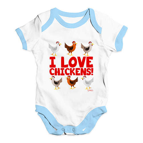 I Love Chickens! Baby Unisex Baby Grow Bodysuit