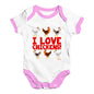 I Love Chickens! Baby Unisex Baby Grow Bodysuit