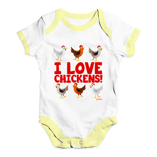 I Love Chickens! Baby Unisex Baby Grow Bodysuit